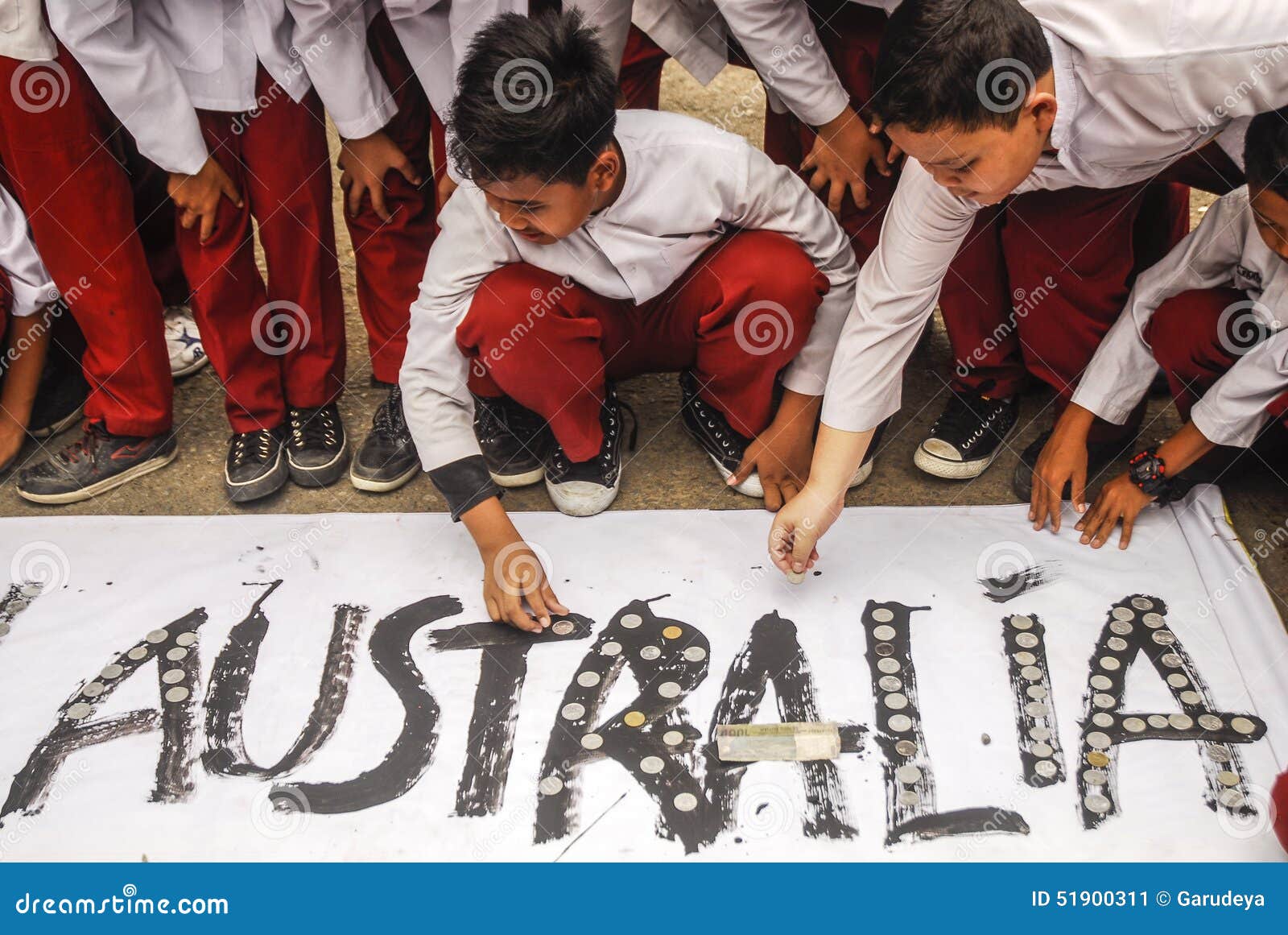 INDONESIA AUSTRALIA WORSENED RELATION Editorial Photo - Image of coins