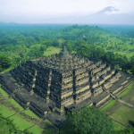 indonesia tourism borobudur Borobudur temple indonesia java buddhist jakarta pyramids asia tourist heritage unesco pyramid tourism monuments aerial city places biggest ancient candi