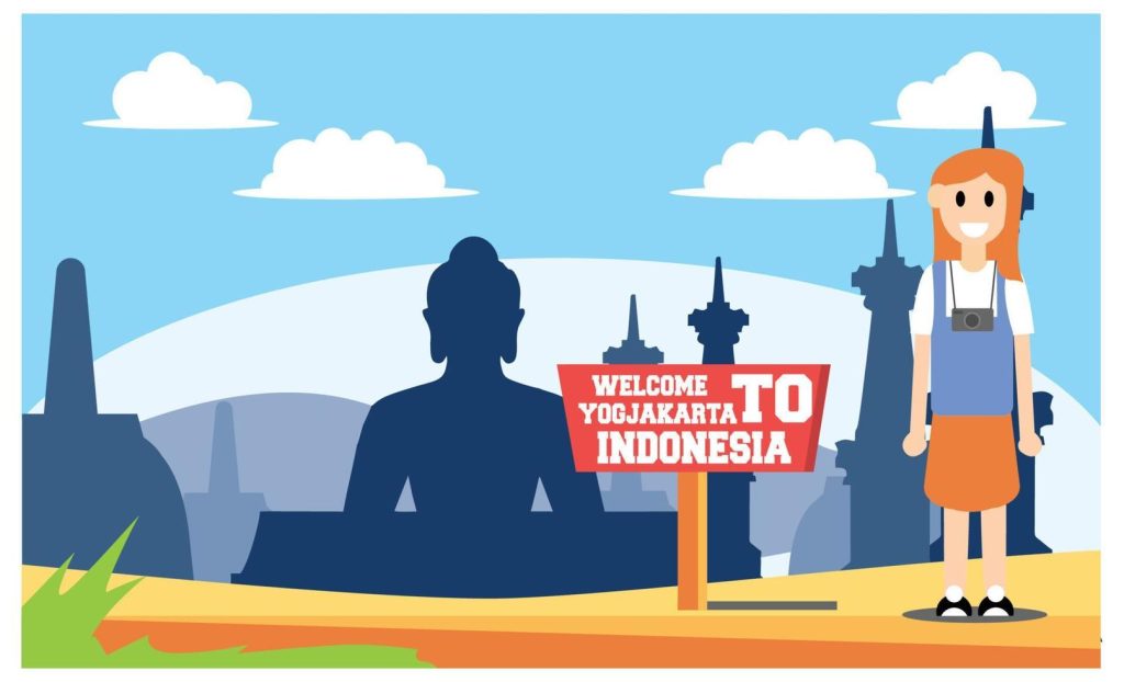 indonesia tourism illustration #map #illustration #indonesia #poster #travel