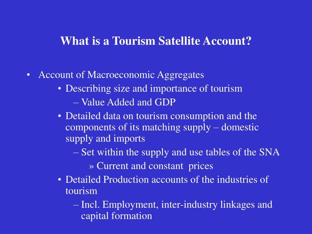 tourism satellite account pdf Tourism satellite accounts