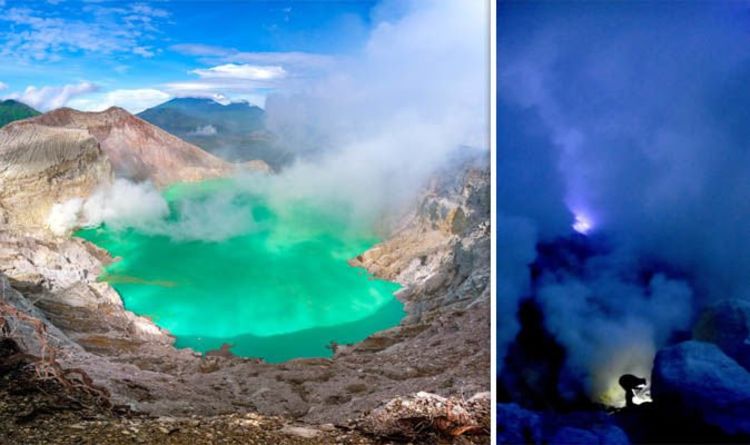 blue volcano indonesia tourism Blue volcano indonesia ijen kawah brilliant burns discovery