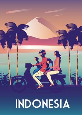 indonesia tourism poster Template travel indonesia